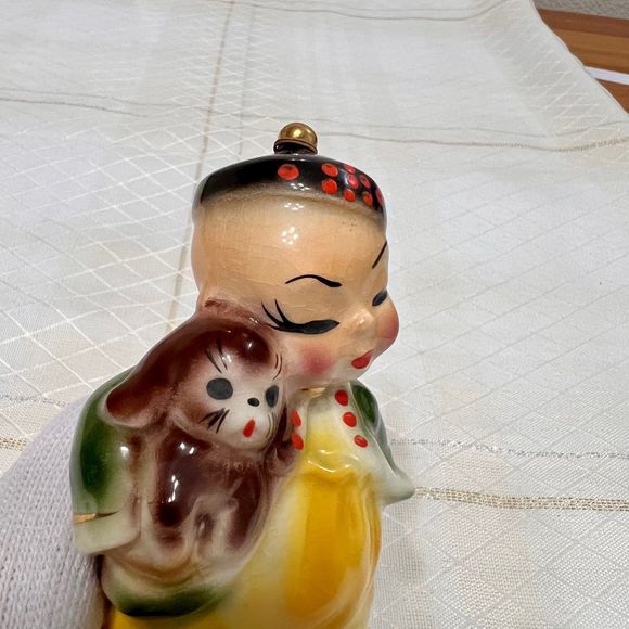 1952 Vintage Josef Originals WEE CHING with his Dog, Chinese Porcelain Figurine - Picture 2 of 10